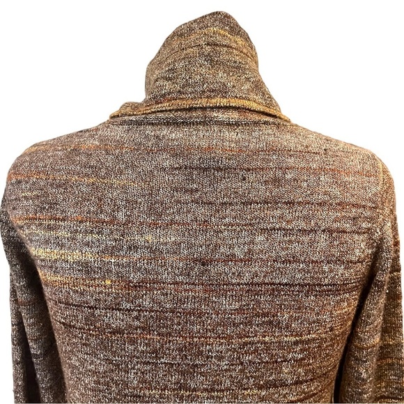 Max Studio Melange Brown Long Line Cowl Neck Sweater - Picture 11 of 15